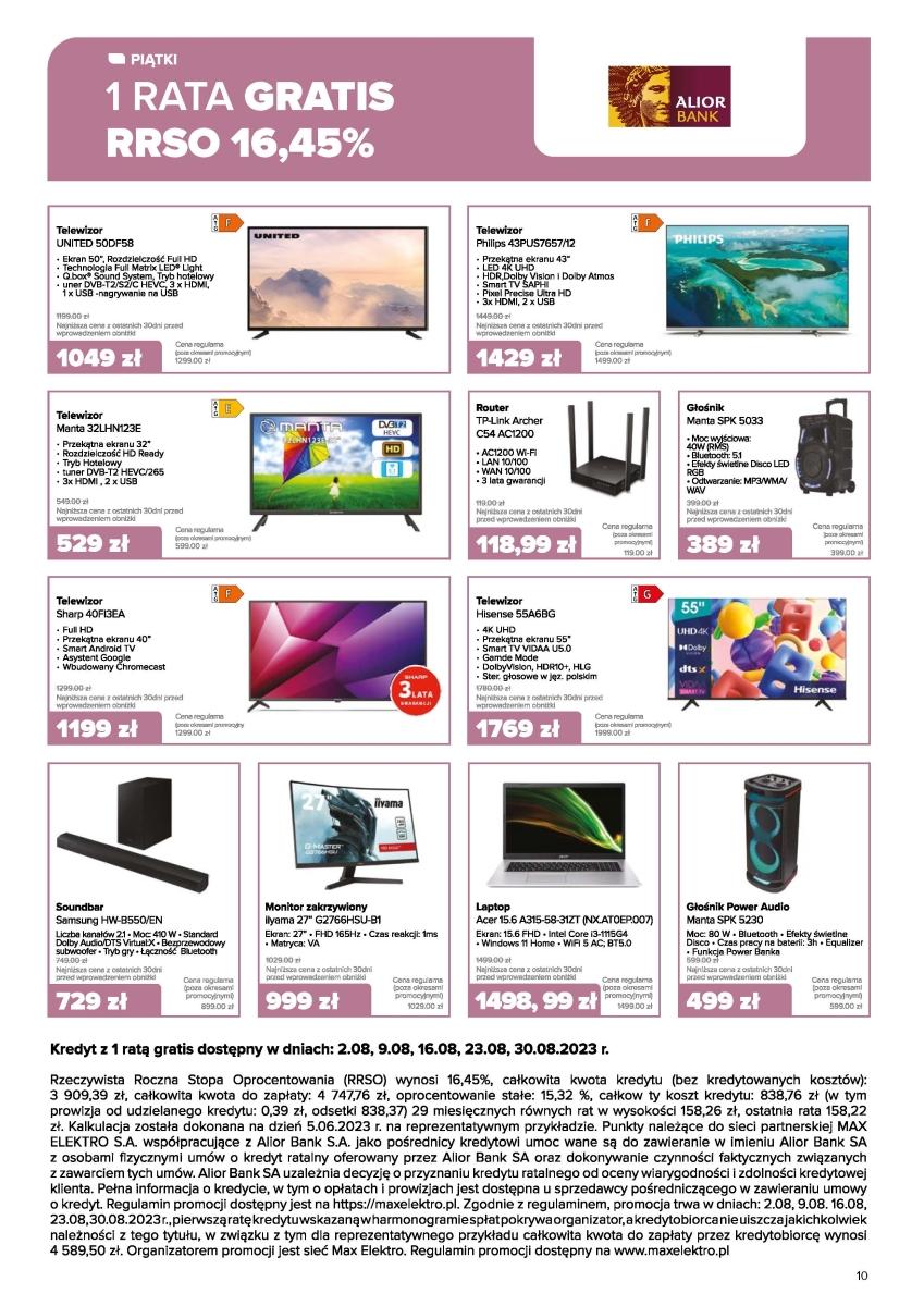 Gazetka promocyjna Max Elektro str. 10